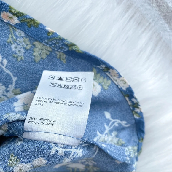 NEW Reformation Ventura Floral Print Mini Dress Avery Blue Multi - Picture 11 of 13